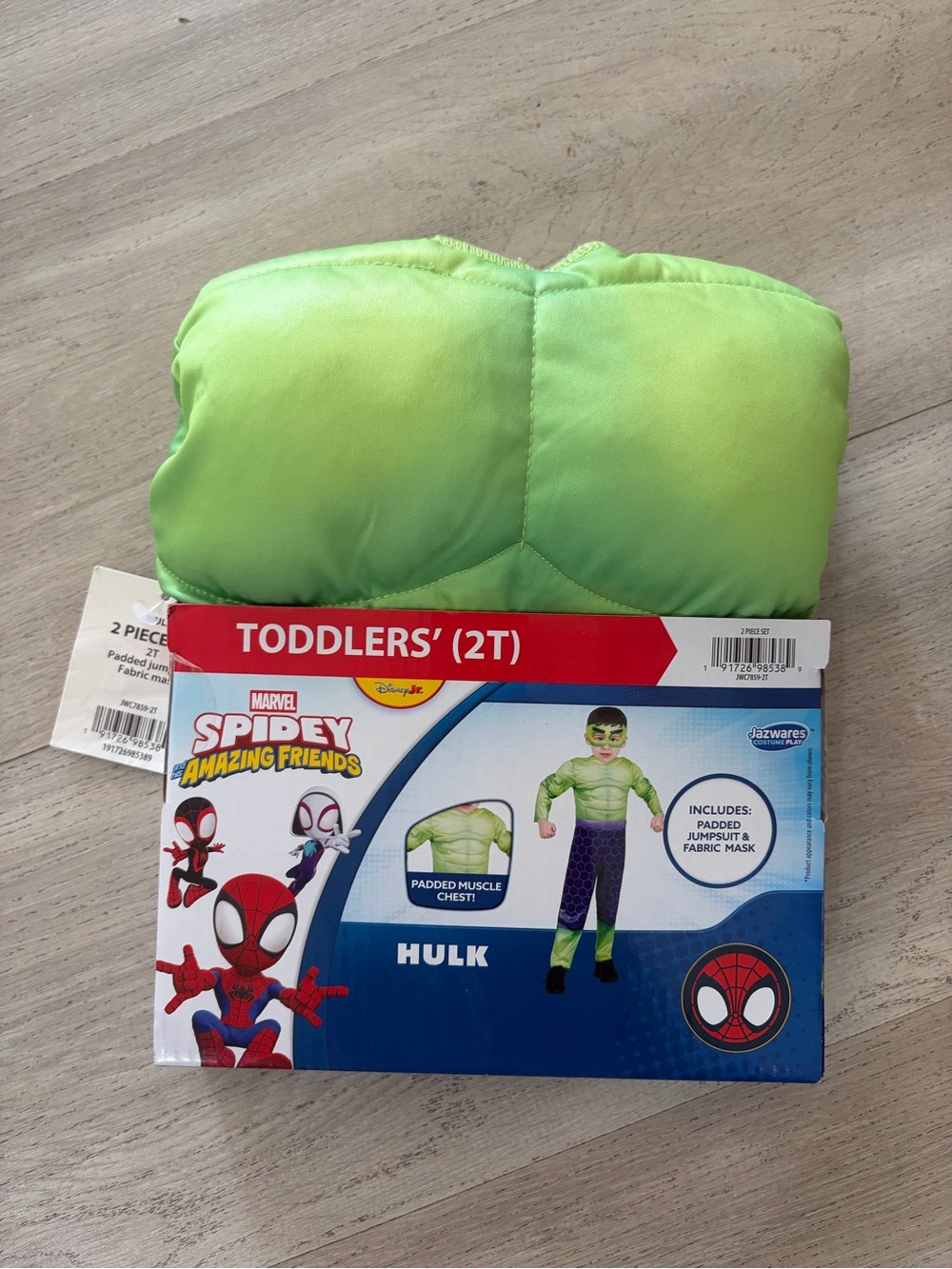 Marvel Hulk Toddler Costume - Lime Green Muscle Jumpsuit